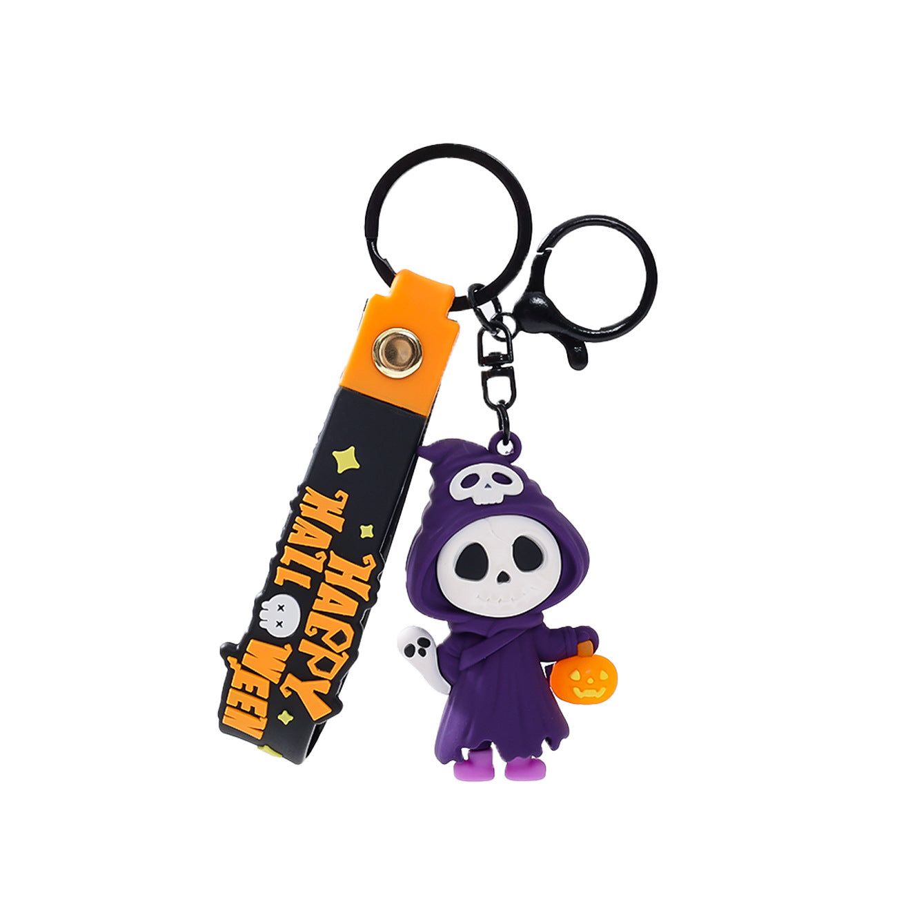 Wholesale PVC  Grim Reaper Skeleton Keychain Dark Couple Matching Pendant Party Decorative Gift For Resale