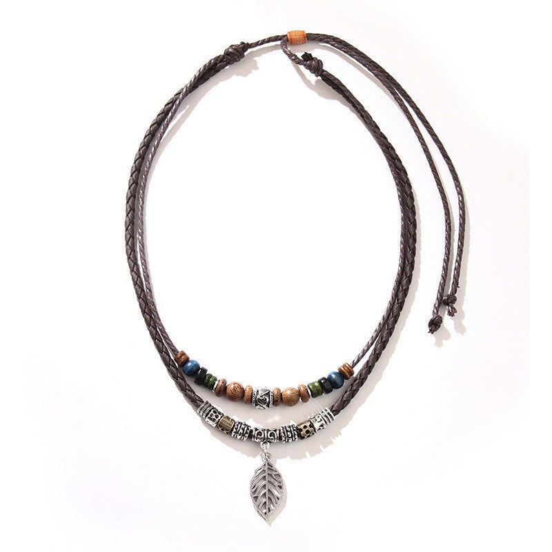 Wholesale  Double-layer Winding Necklace Clavicle Chain