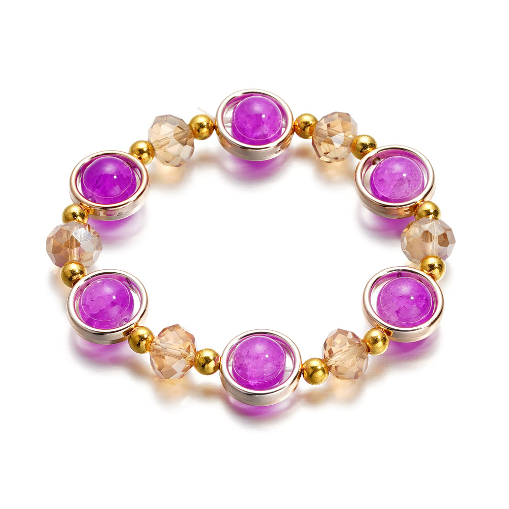 Wholesale Children S Blue And White Gradient Glass Bracelet Fashion Accessory For Everyday Wear