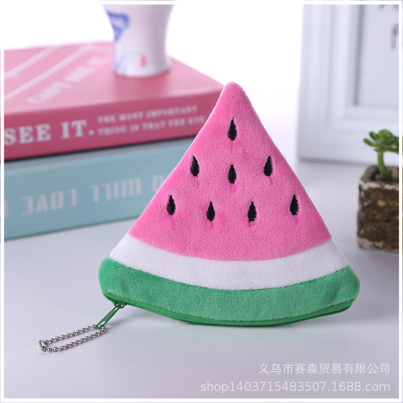 Wholesale Plush Colorful Pineapple Strawberry Cartoon Wallet