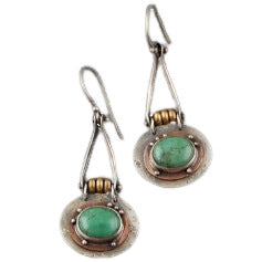 Wholesale Turquoise Double Color Earrings