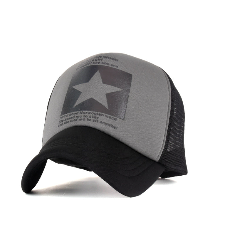 Wholesale Five-pointed Star Printed Mesh Cap  Baseball Cap
