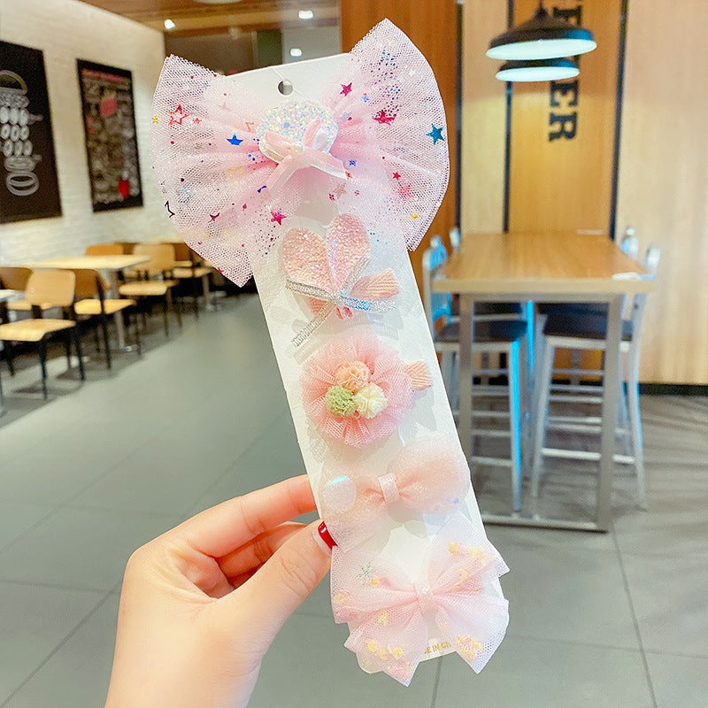 Wholesale Cartoon cute bow hairpin set