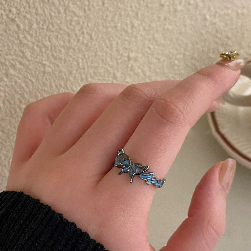 Wholesale Fashion Dream Butterfly Ring For Women Chic Bow Design Zinc Alloy Jewelry Everyday Wear Gift Boutique Resale