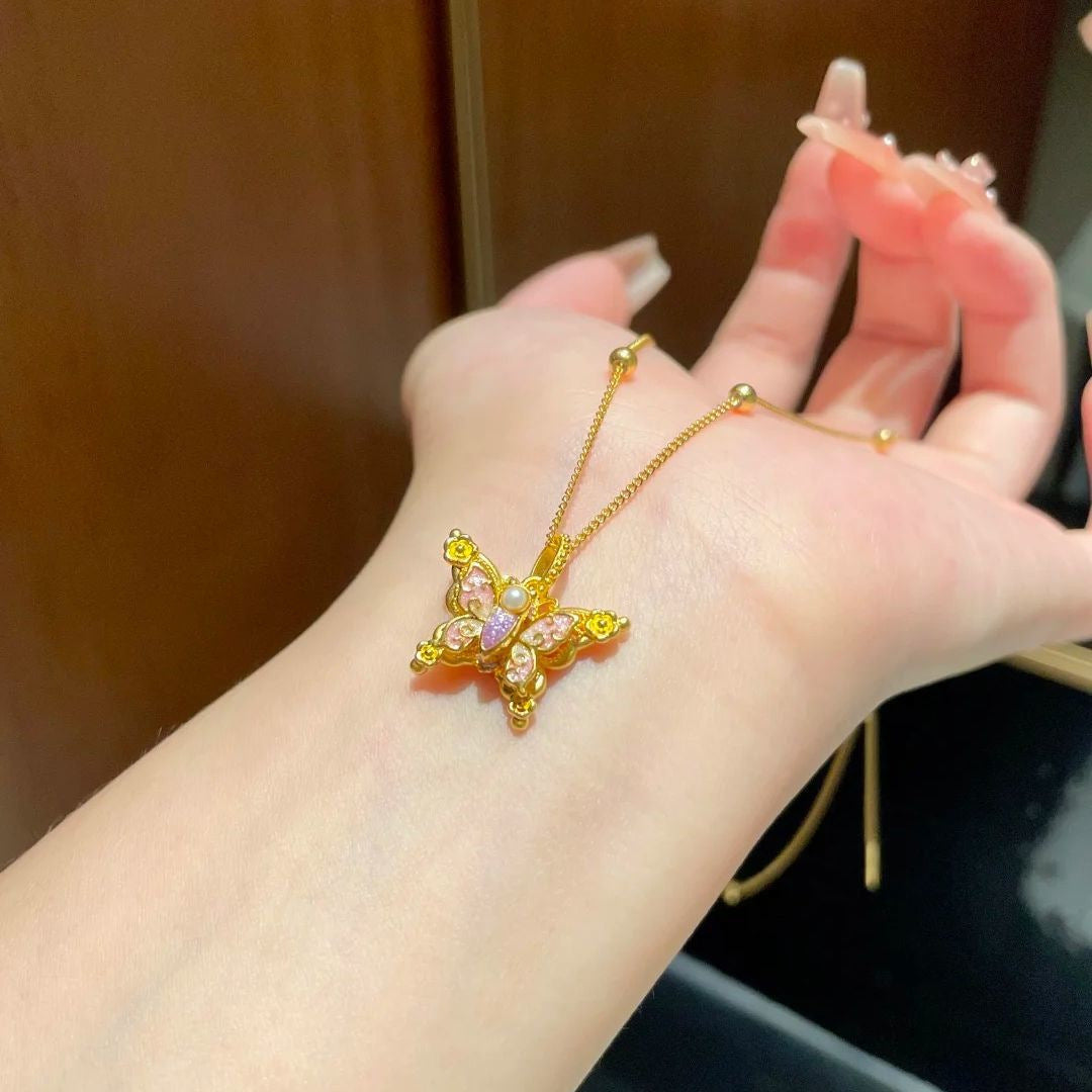 Wholesale openwork butterfly necklace