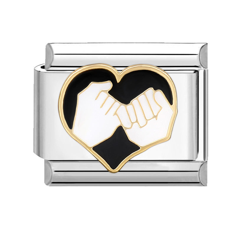 Wholesale Italian Charm Bracelet 9mm DIY Splicing Cute Cartoon Stainless Steel Composable Bracelet