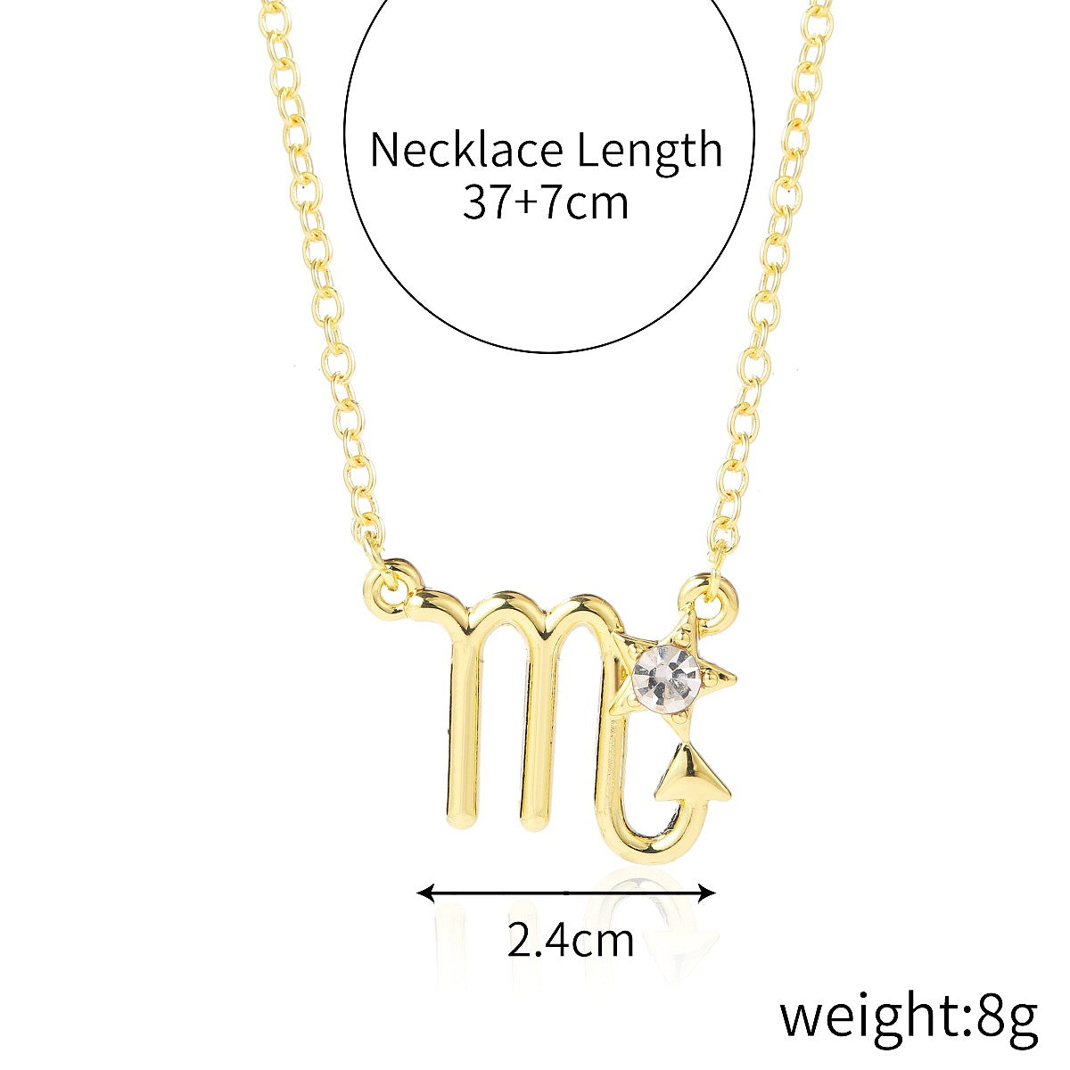 Wholesale constellation card pendant clavicle chain twelve constellation necklace
