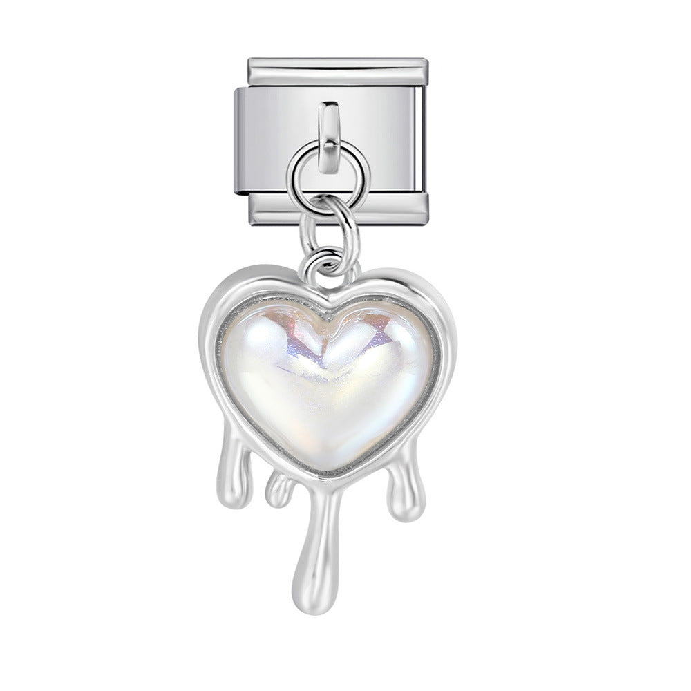 Wholesale Italian Charm Bracelet 9mm DIY Cute silver pendant  Creative Stainless Steel Composable Bracelet