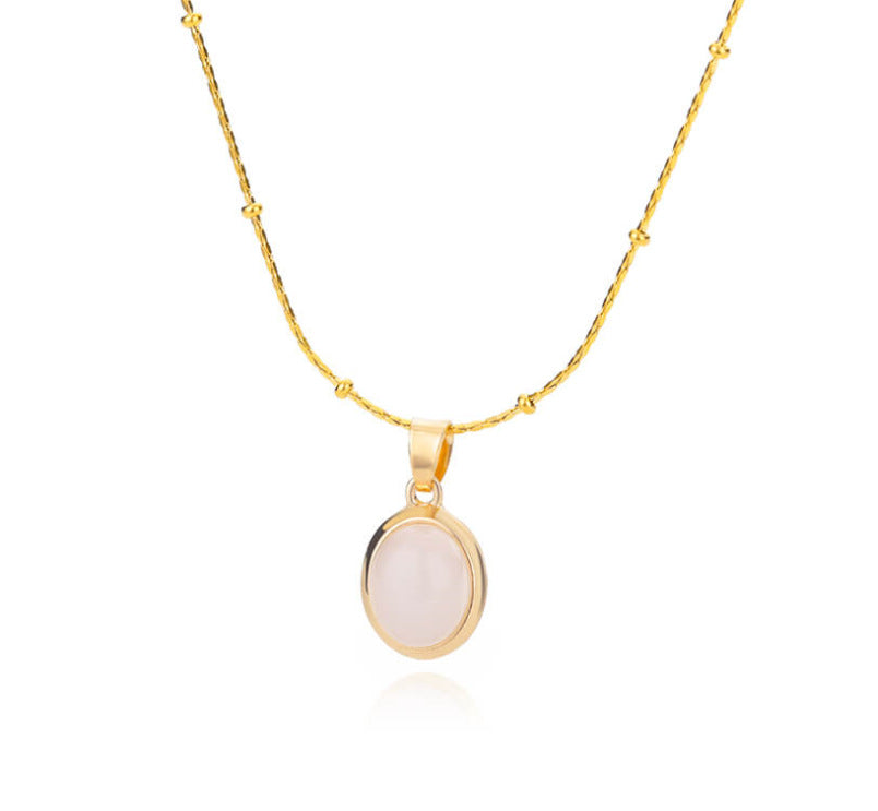 Wholesale Adjustable stainless steel natural stone ring