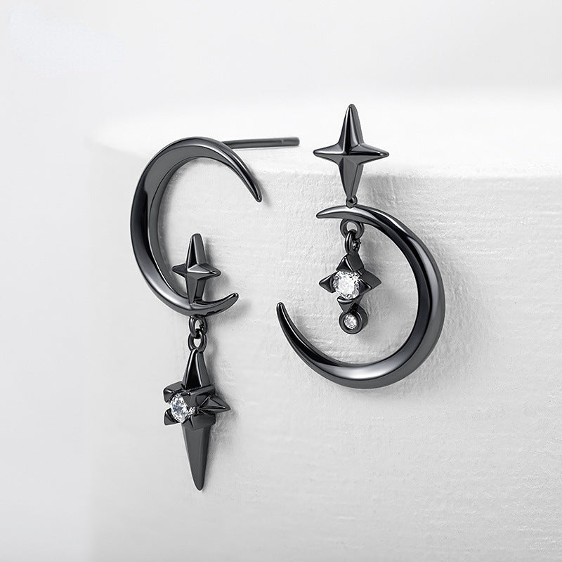 Wholesale Star and Moon Combination Simple Earrings ACC-ES-XuanMo001