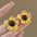 Wholesale  Metal Flower Earrings Light Luxury  Earrings