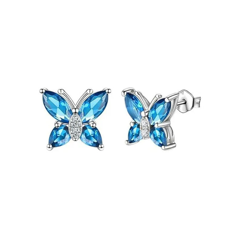 Wholesale Butterfly Rhinestone Crystal Alloy Ring Necklace Earrings ACC-NE-XunOu011