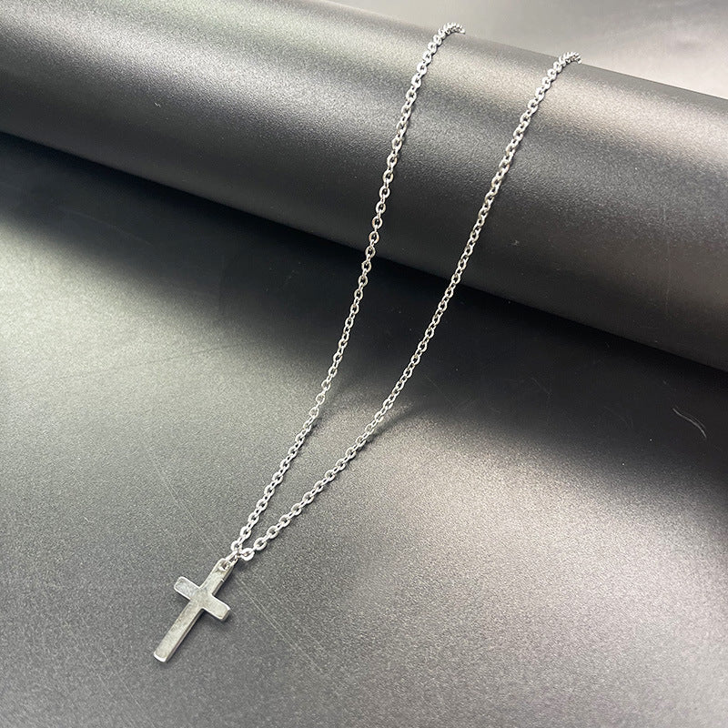 Wholesale  Stainless Steel Double Layer Cross Necklace