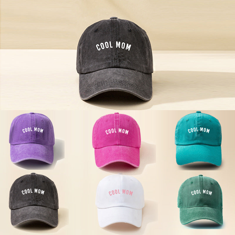 Wholesale Soft Top Solid Color COOL MOM Cotton Baseball Hat ACC-HT-TangQiu005