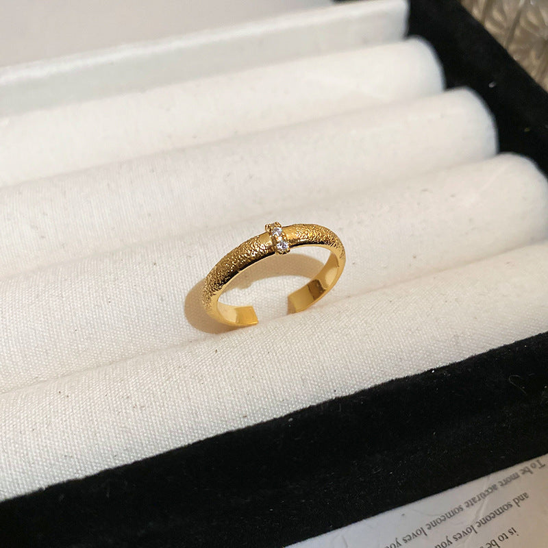 Wholesale zircon tiger eye open ring