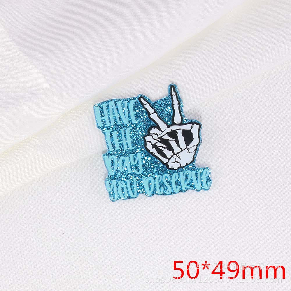 Wholesale 10pcs DIY Flatback Cartoon Acrylic Flatback Badge Reels Retractable Keychain DIY Accessories ACC-FK-OuYe009