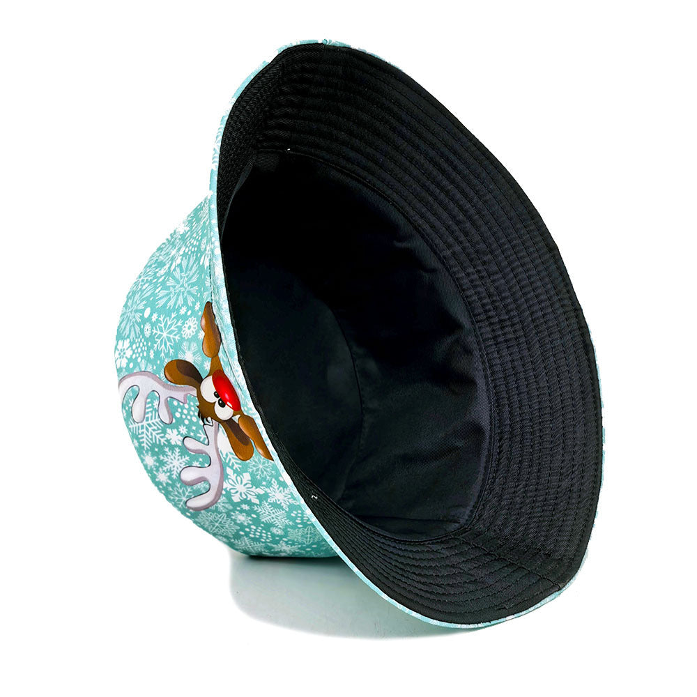 Wholesale Christmas snowflake and elk print bucket hat