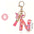 Wholesale Pink letter butterfly tassel keychain