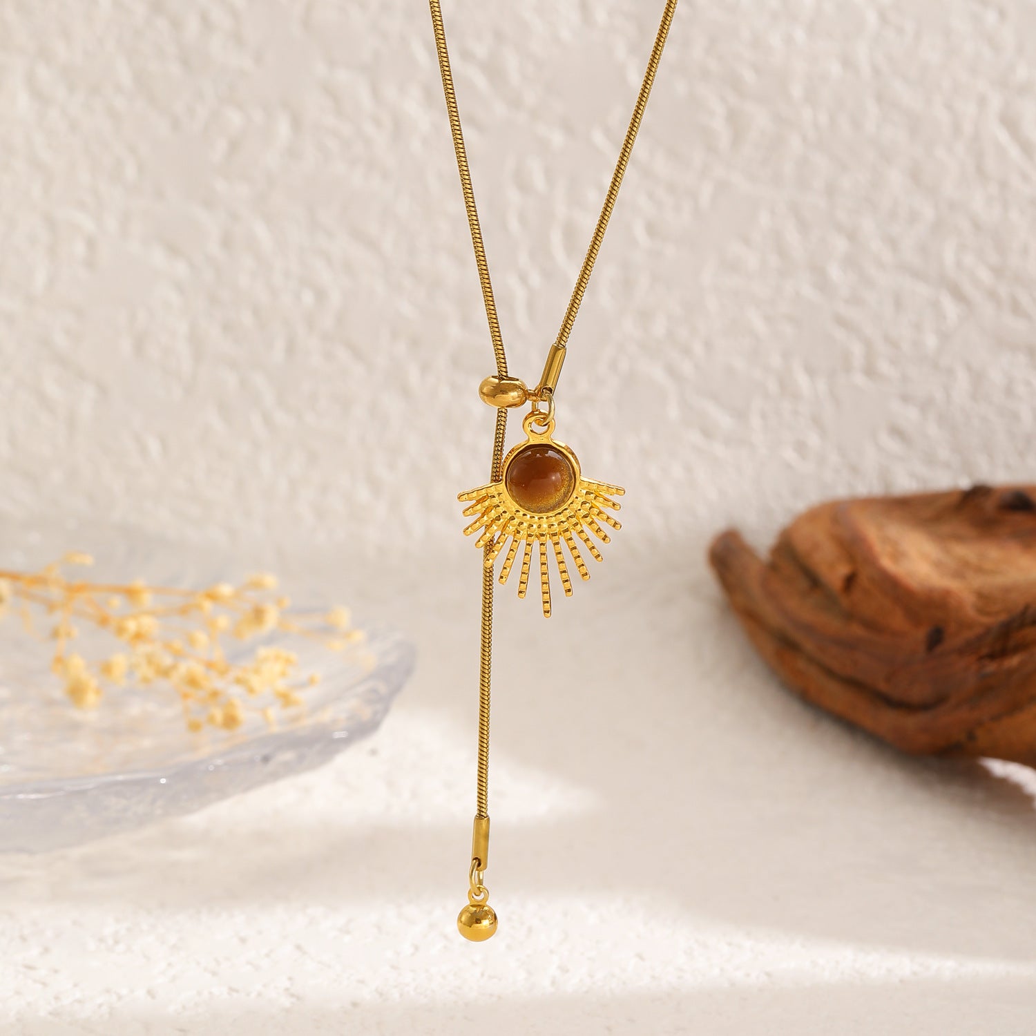 Wholesale Alloy Tiger Eye Necklace