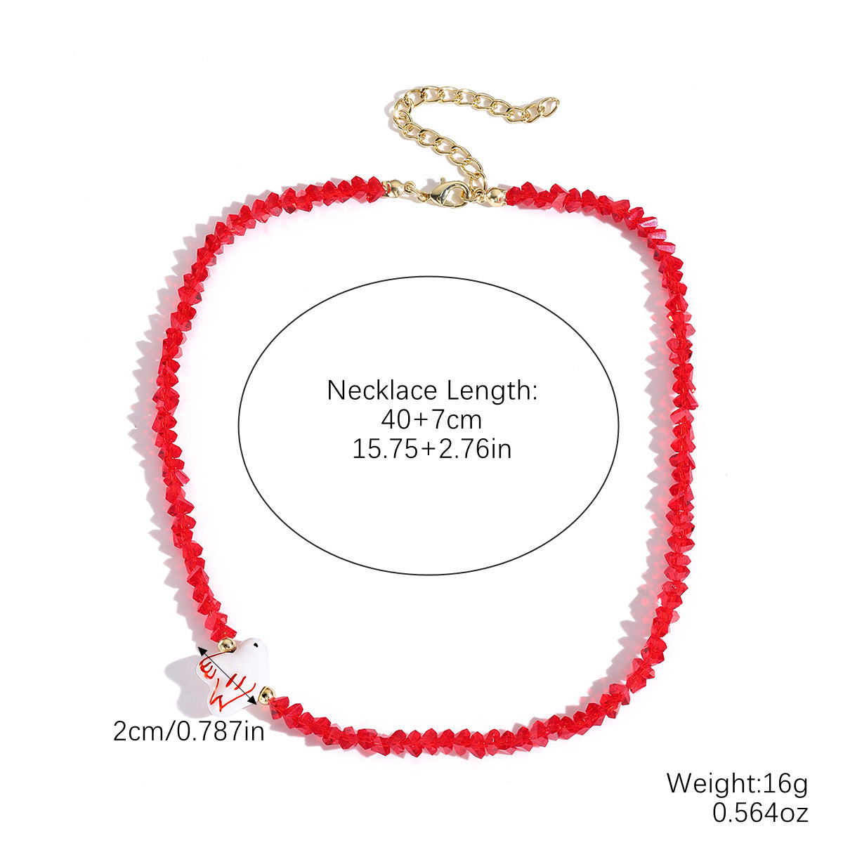 Wholesale  Light Luxury High Love Pendant Crystal Necklace