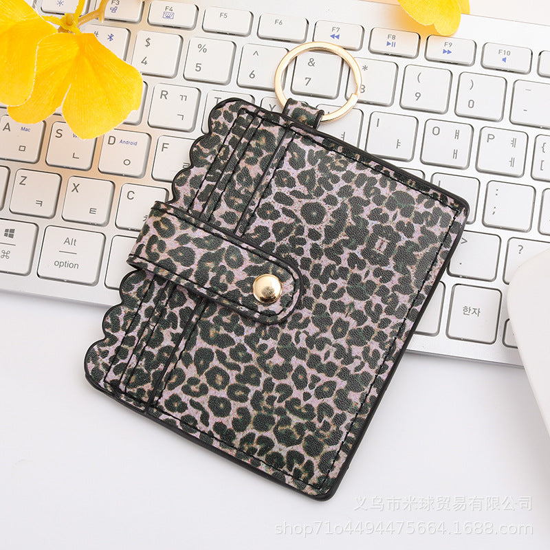 Wholesale Western Style Aztec Tie Dye Camouflage Plaid Leopard Print PU Pickup Bag Keychain ACC-KC-MiQiu001