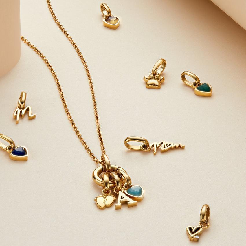 Wholesale Titanium Steel 12th Birthday Stone Pendant Necklace