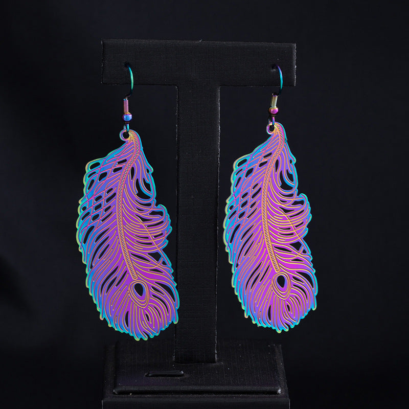Wholesale Hollow Sun God Colorful Earrings