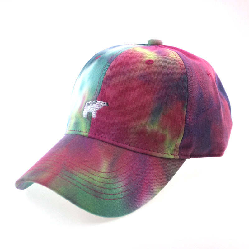 Wholesale Tie-dye Embroidered Coconut Tree Hat Baseball Cap ACC-HT-JiaTuo002