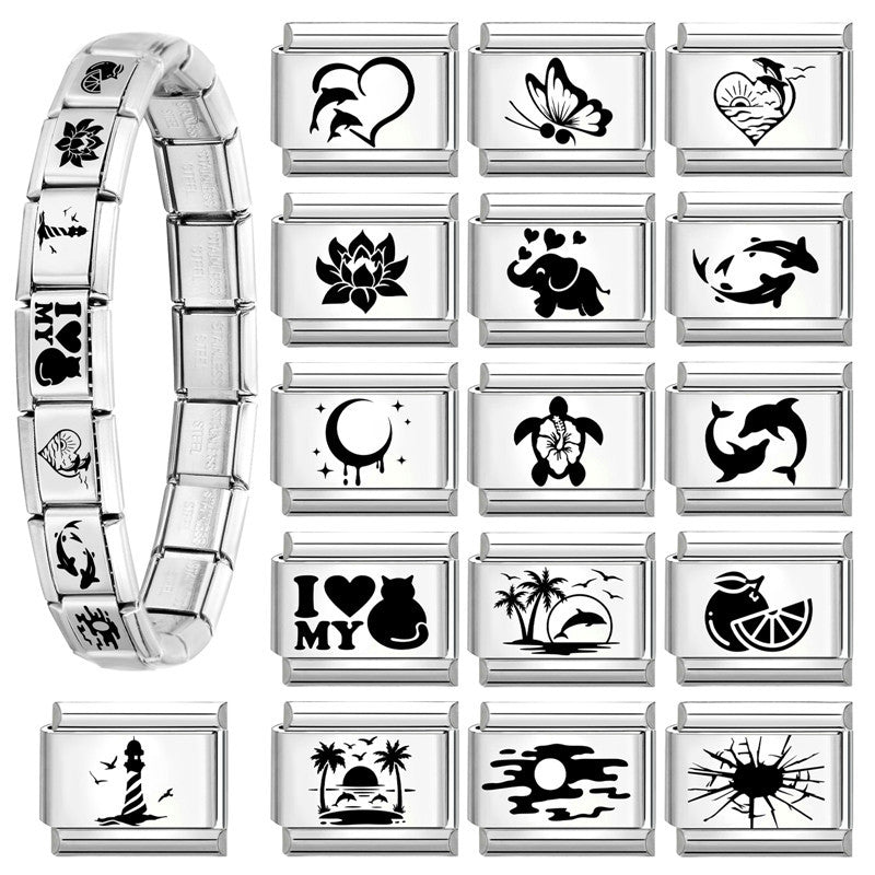 Wholesale Creative DIY Modular Bracelet with Animal and Heart Motifs Fashion Accessory Gift