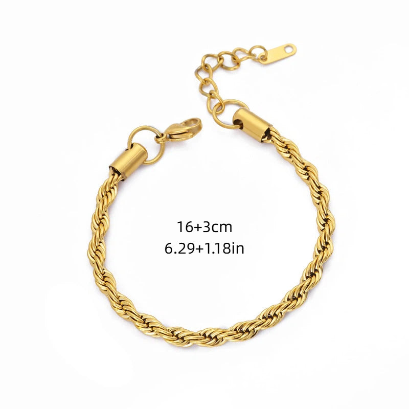 Wholesale Stainless Steel 18K Gold-Plated Bracelet
