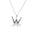 Wholesale Hot Hip Hop Pendant Necklace Fashion Trend Men's Letter W Diamond Necklace