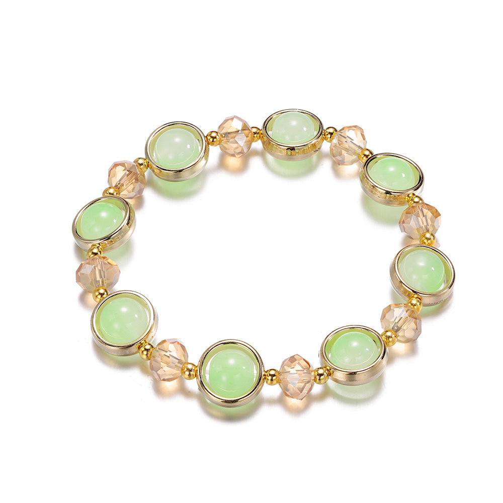 Wholesale Children S Blue And White Gradient Glass Bracelet Fashion Accessory For Everyday Wear