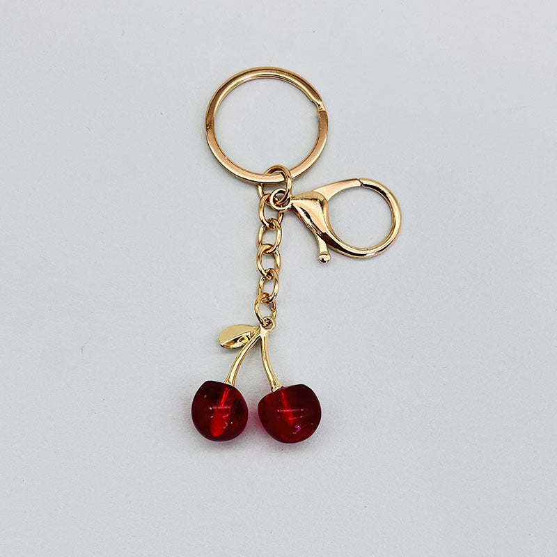 Wholesale  Creative Alloy Cherry Keychain