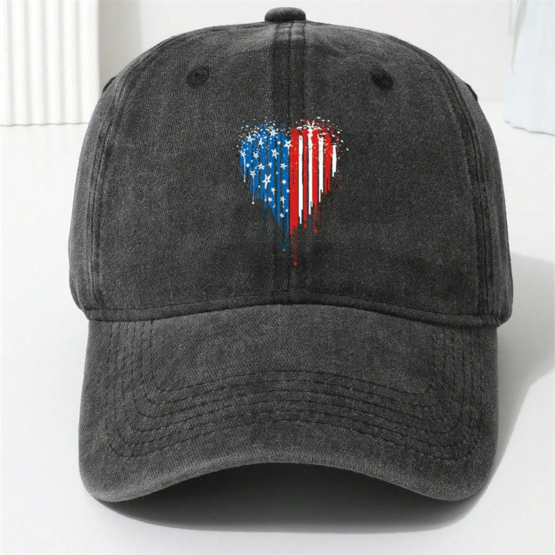 Wholesale Love Printing Baseball Hat Independence Day Flag Cap