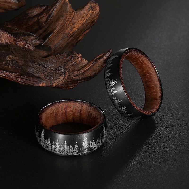 Wholesale  Forest Titanium Steel Ring