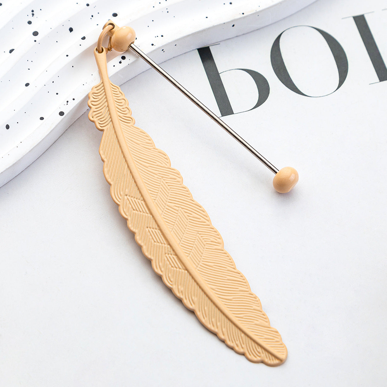 Wholesale Beadable Bar Feather Bookmark DIY Beaded Bookmark ACC-BM-HuaH002