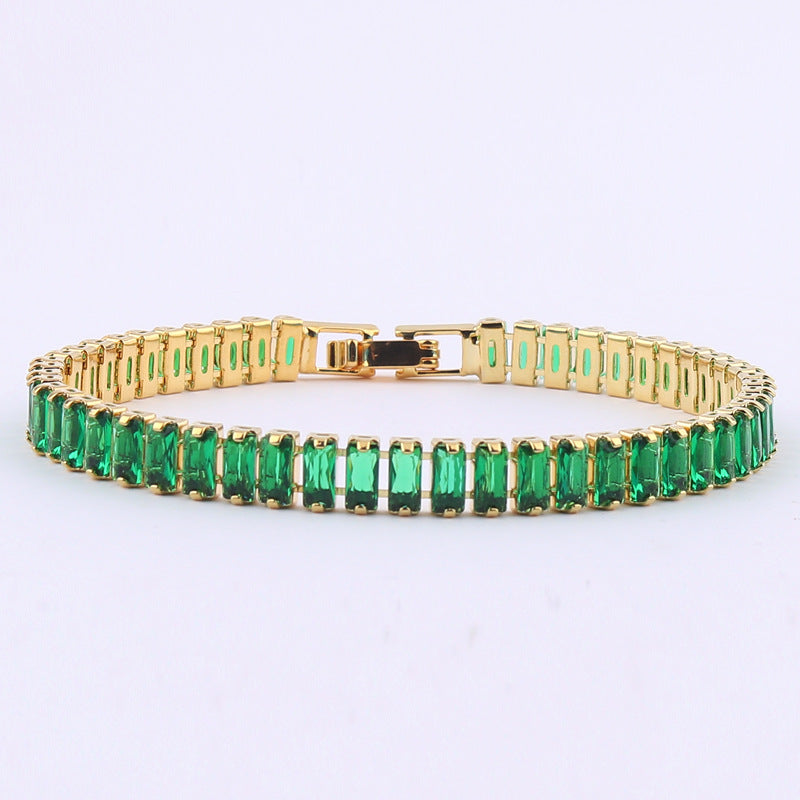 Wholesale Bracelet Colorful Solid Color Zircon Full Diamond Rainbow Bracelet Zircon Bracelets ACC-BT-Ruib003