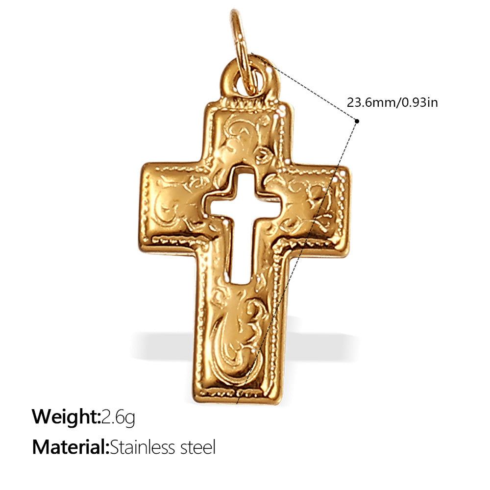 Wholesale  Vintage Cross Hip Hop  Charms