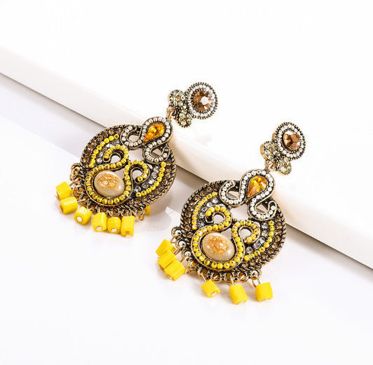 Wholesale Ethnic Bohemian Rice Beads Necklaces Earrings Jewelry Set ACC-NE-Jicai002