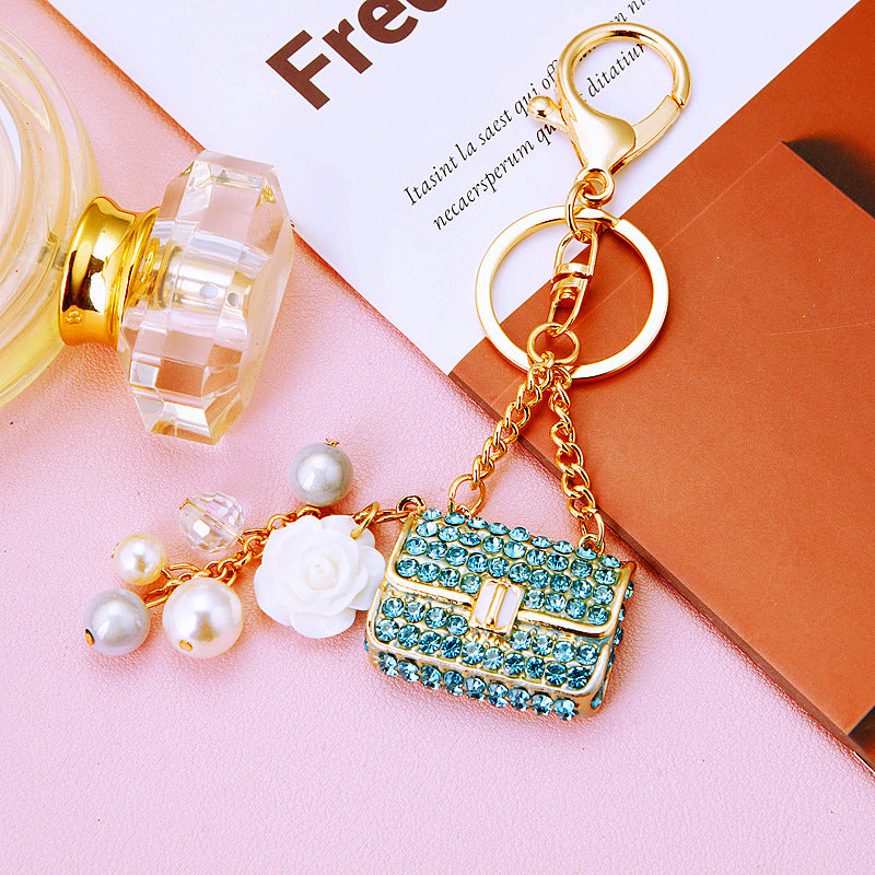 Wholesale Pearl Diamond Zinc Alloy Keychains ACC-KC-RuiYuan002