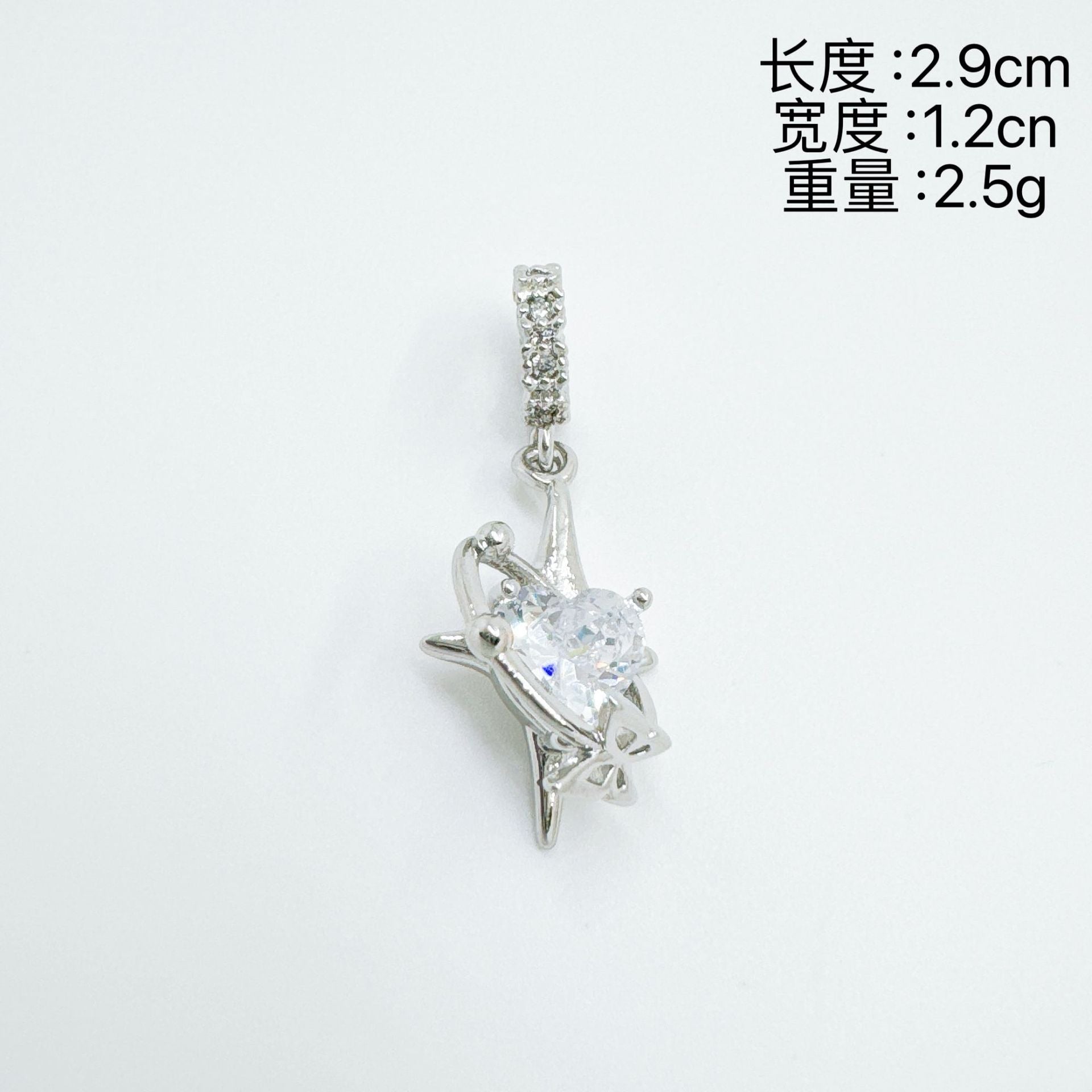 Wholesale Gold Plated Heart Cubic Zirconia Pendant Necklace Women Gift Jewelry Accessory