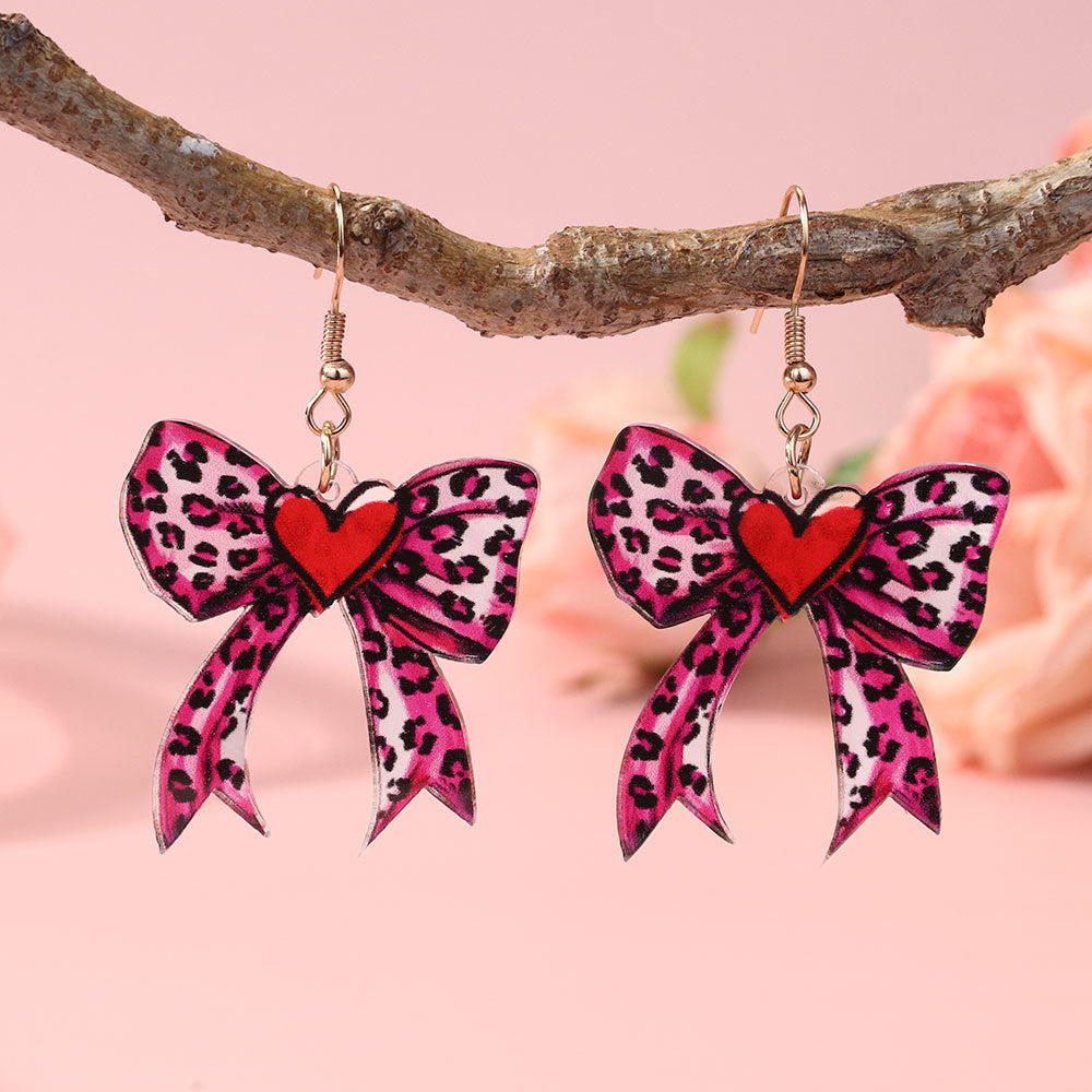 Wholesale Creative Love Bow Earrings