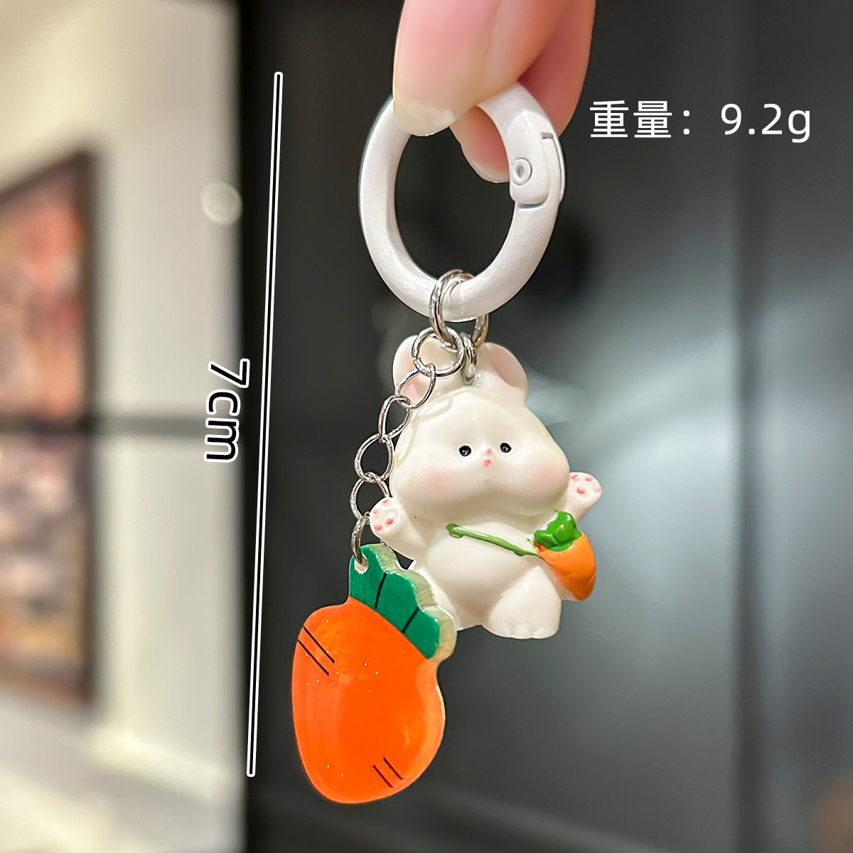 Wholesale Cute radish rabbit keychain