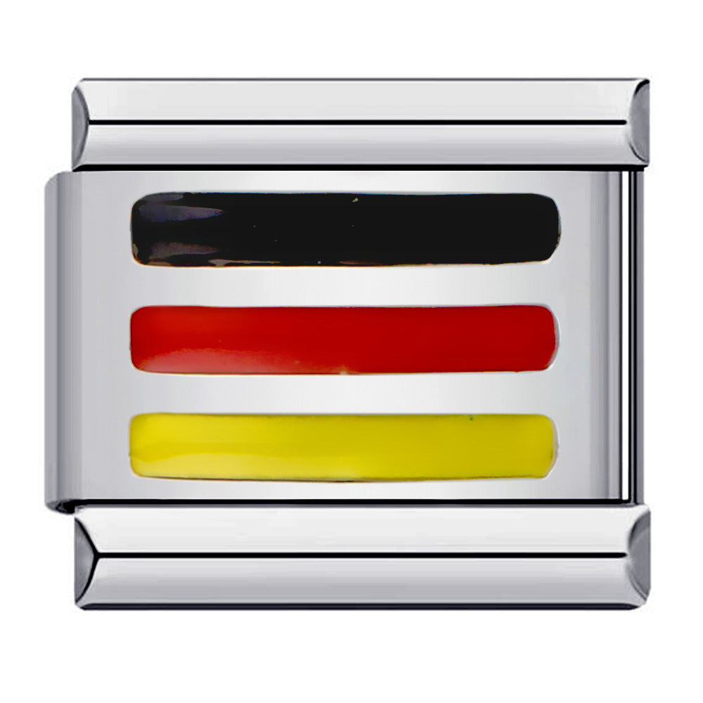 Wholesale Italian Charm Bracelet 9mm DIY Splicing Removable Gold Plated Oil Drop Cartoon Stainless Steel Composable Bracelet