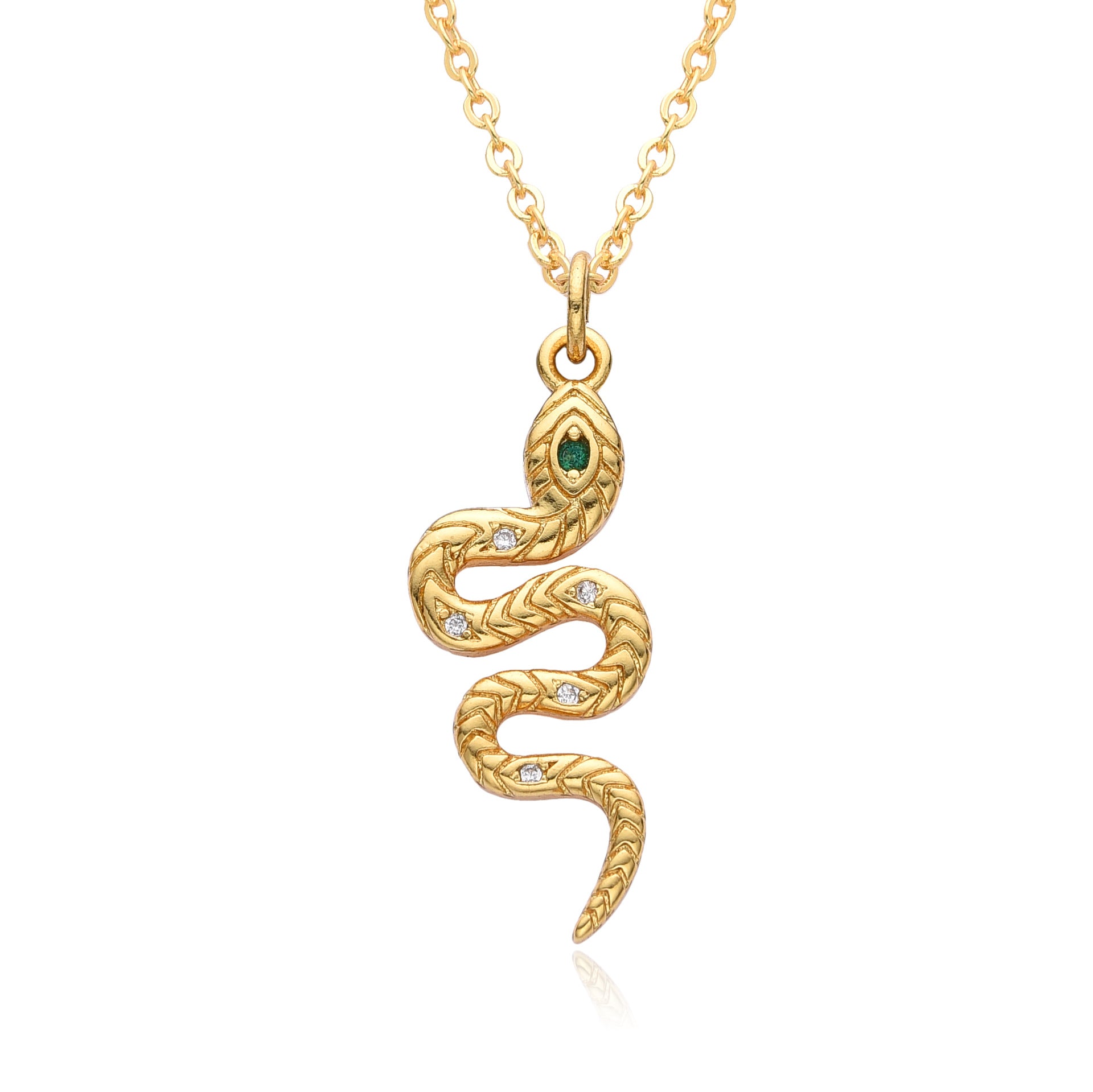 Wholesale 18K copper gold plated popular jewelry snake-shaped element pendant necklaces