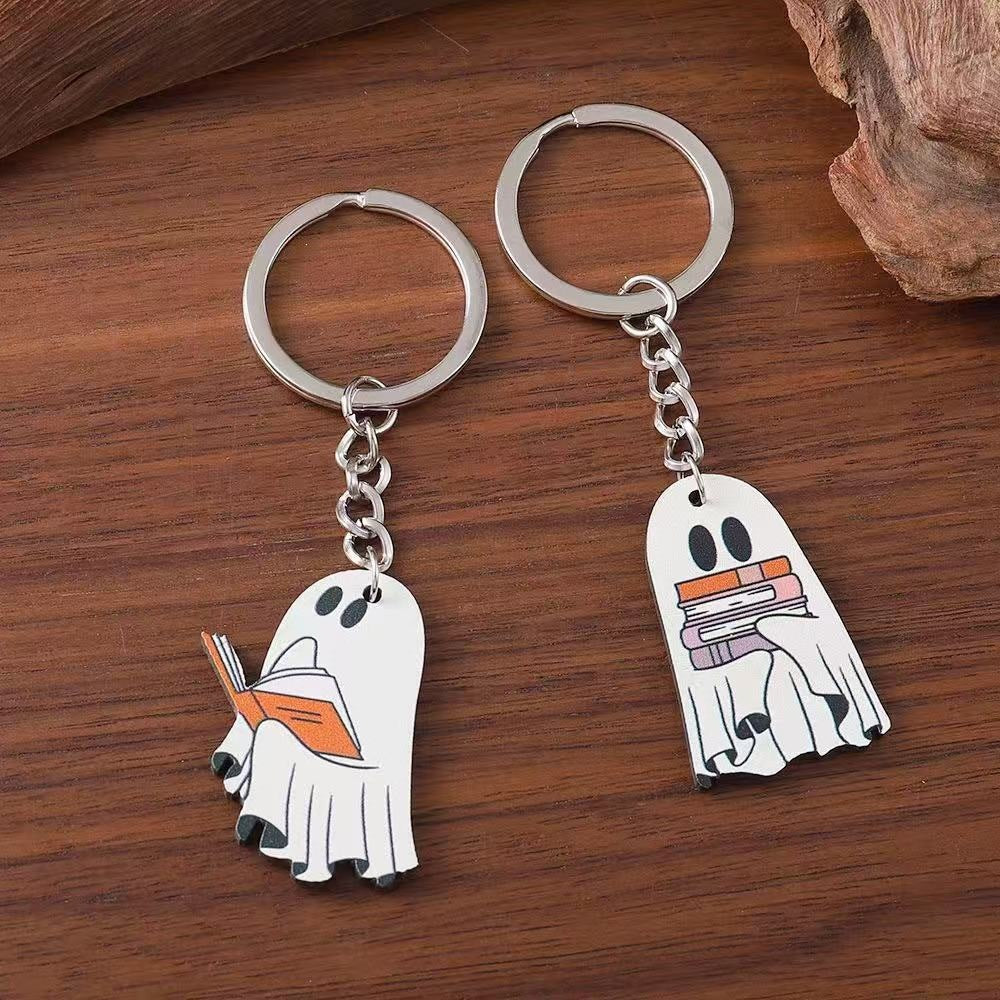 Wholesale Acrylic  Ghost Book Keychain Gift For Book Lovers Resale