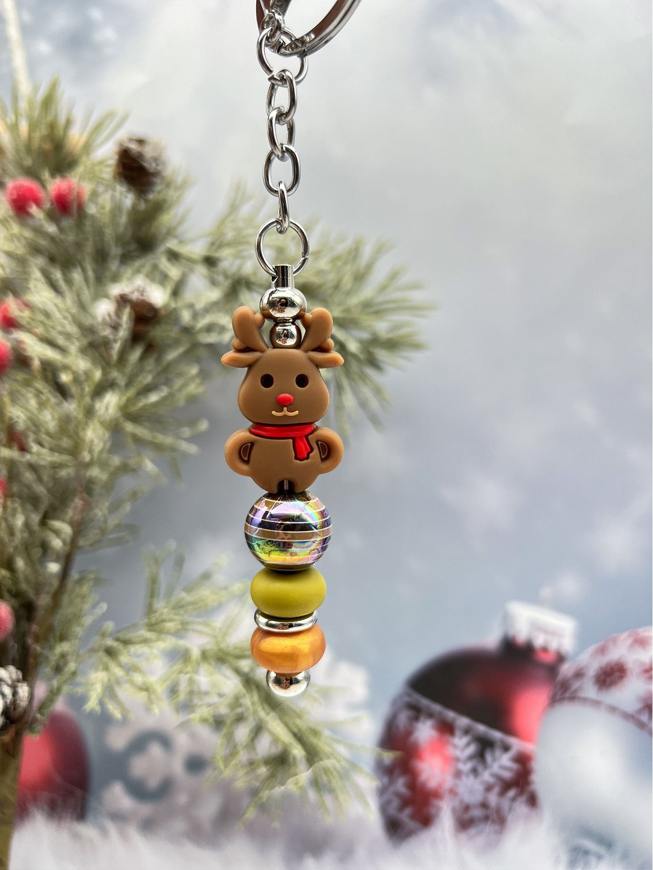 Wholesale Christmas Cartoon Cute Christmas Tree Keychain ACC-KC-JiuYa021