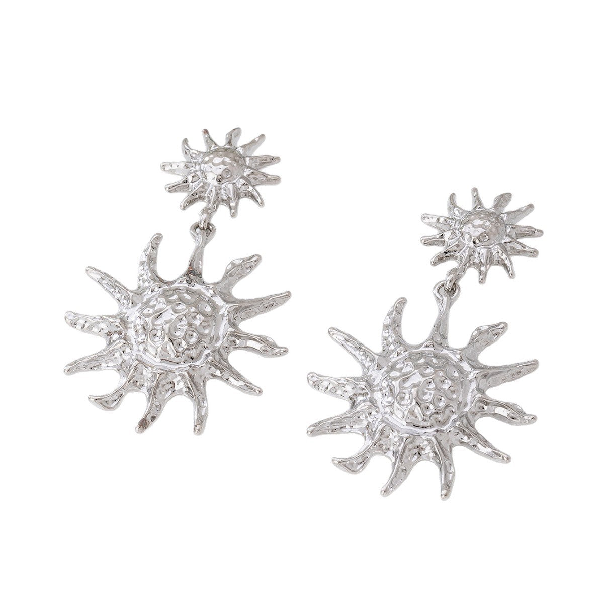 Wholesale Sunflower Earrings Gold-Plated Exaggerated Pendant Earrings Fashion Personalized Women' s Earrings