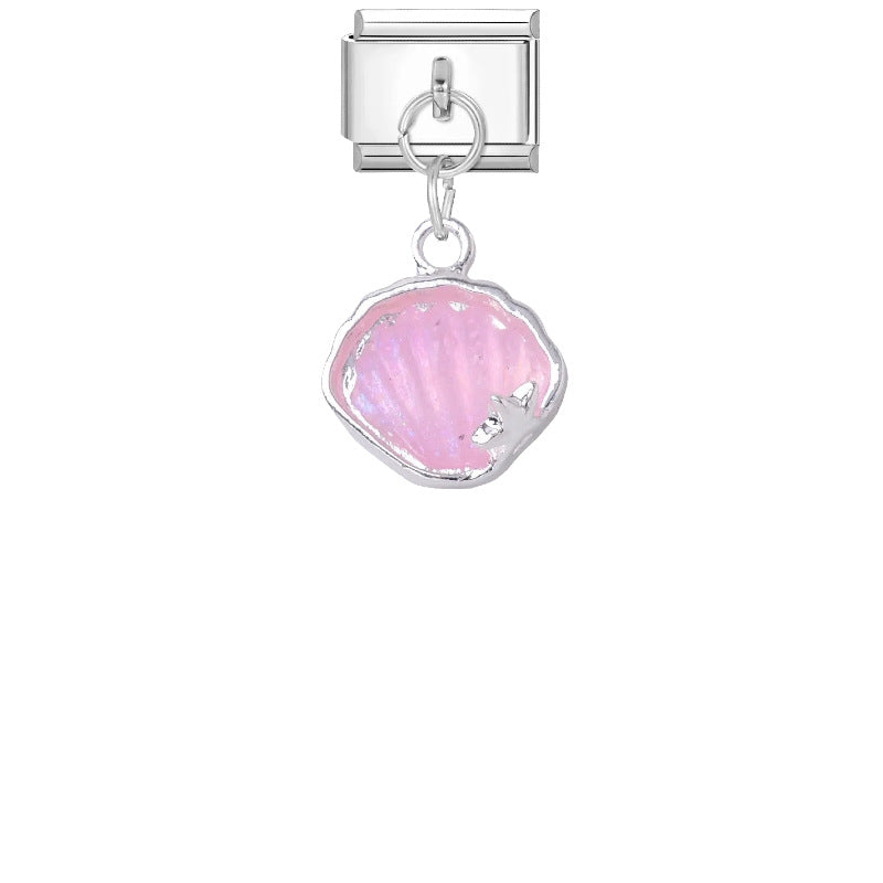 Wholesale Stylish DIY Bracelet Kit Titanium Steel Purple Pink Butterfly Star Charms Jewelry Accessory