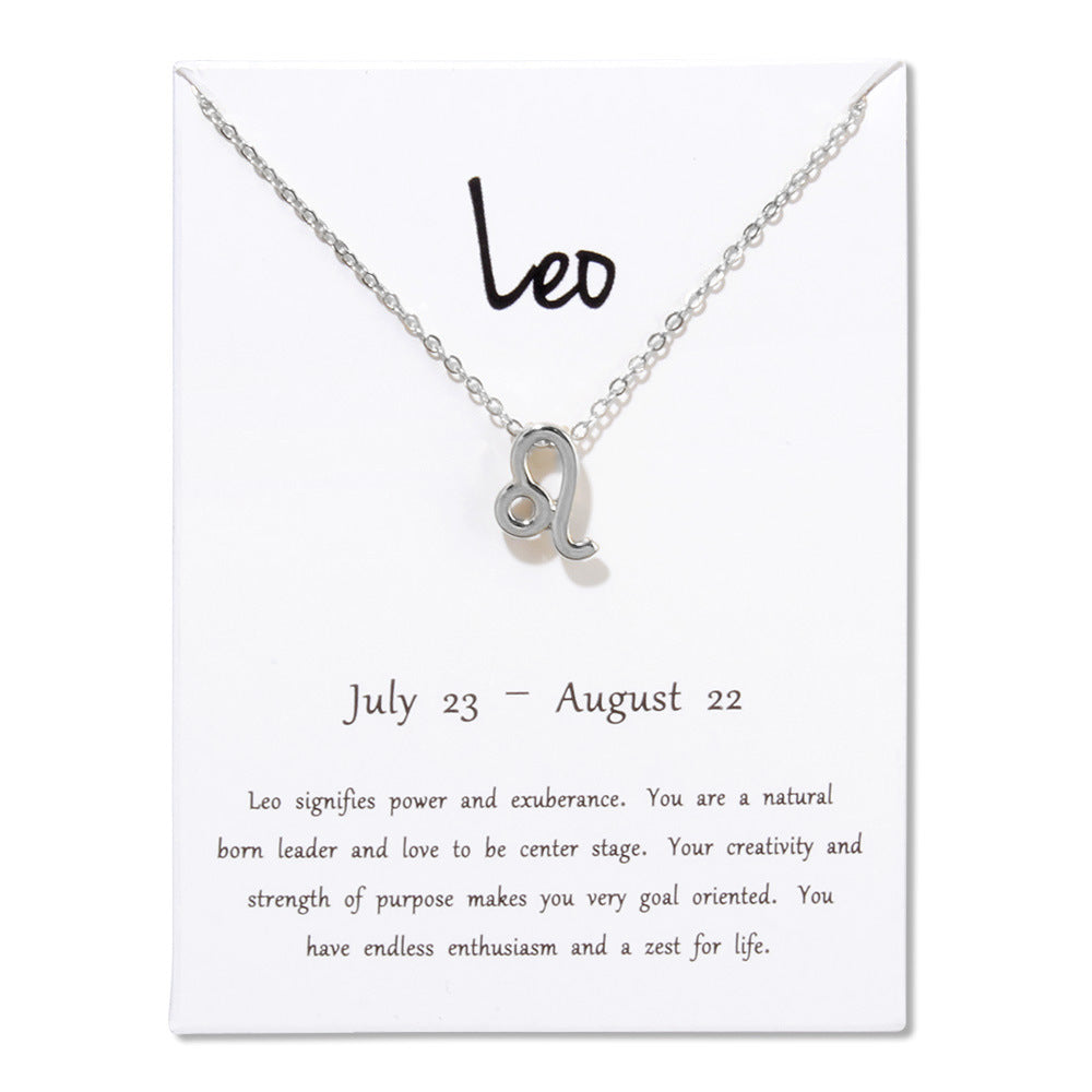 Wholesale Twelve constellations alloy pendant necklace jewelry Constellation Necklace